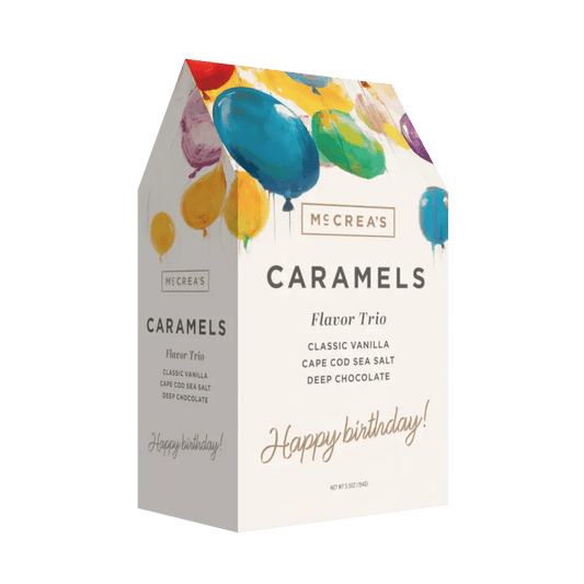 McCrea's Happy Birthday Gable Box Flavor Trio - The Artisan Gift Boxes