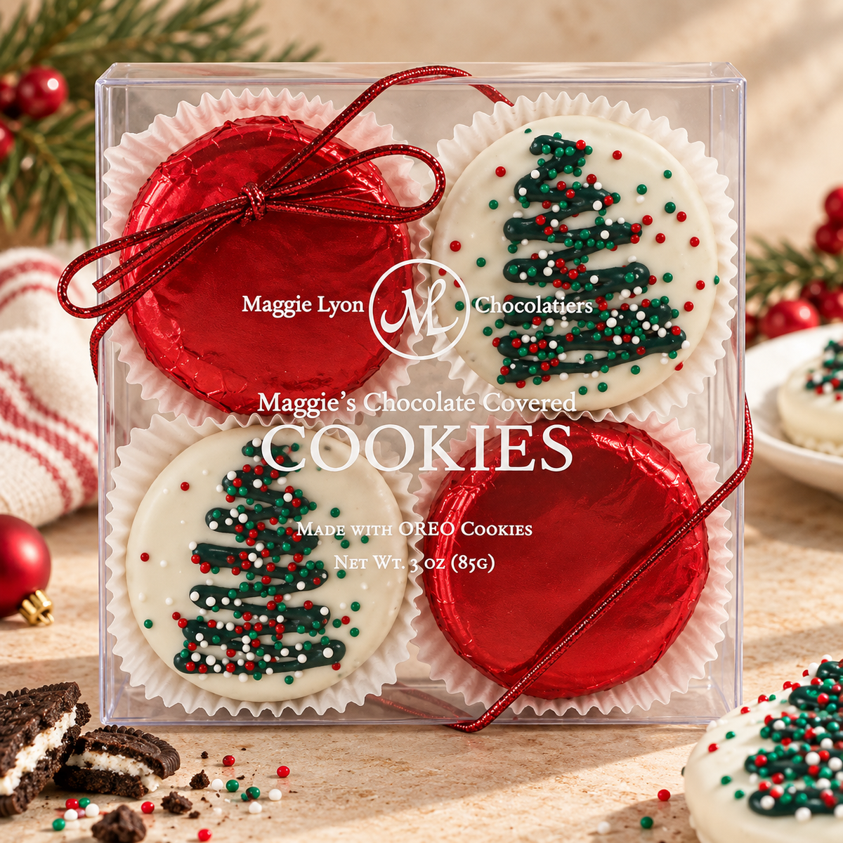 Maggie Lyon Holiday Chocolate Covered Cookies