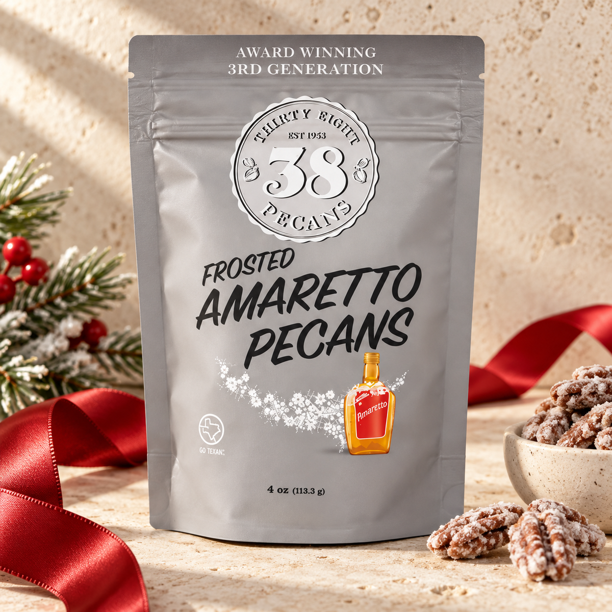 38 Pecans Frosted Amaretto Pecans