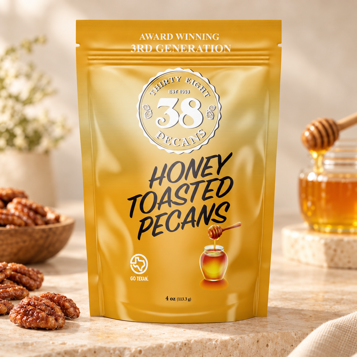 38 Pecans Honey Toasted Pecans