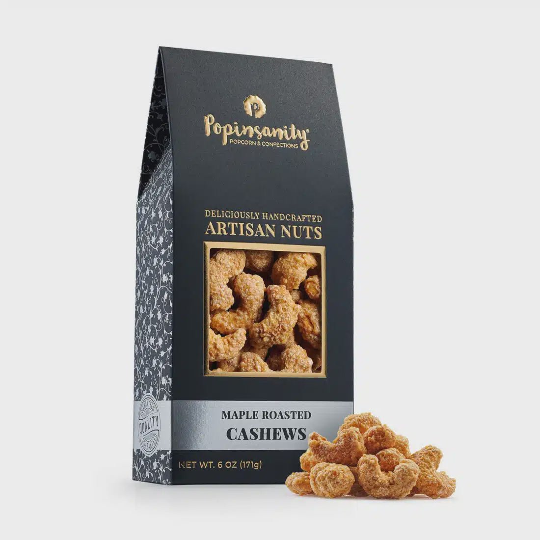 Popinsanity Maple Roasted Cashews - The Artisan Gift Boxes