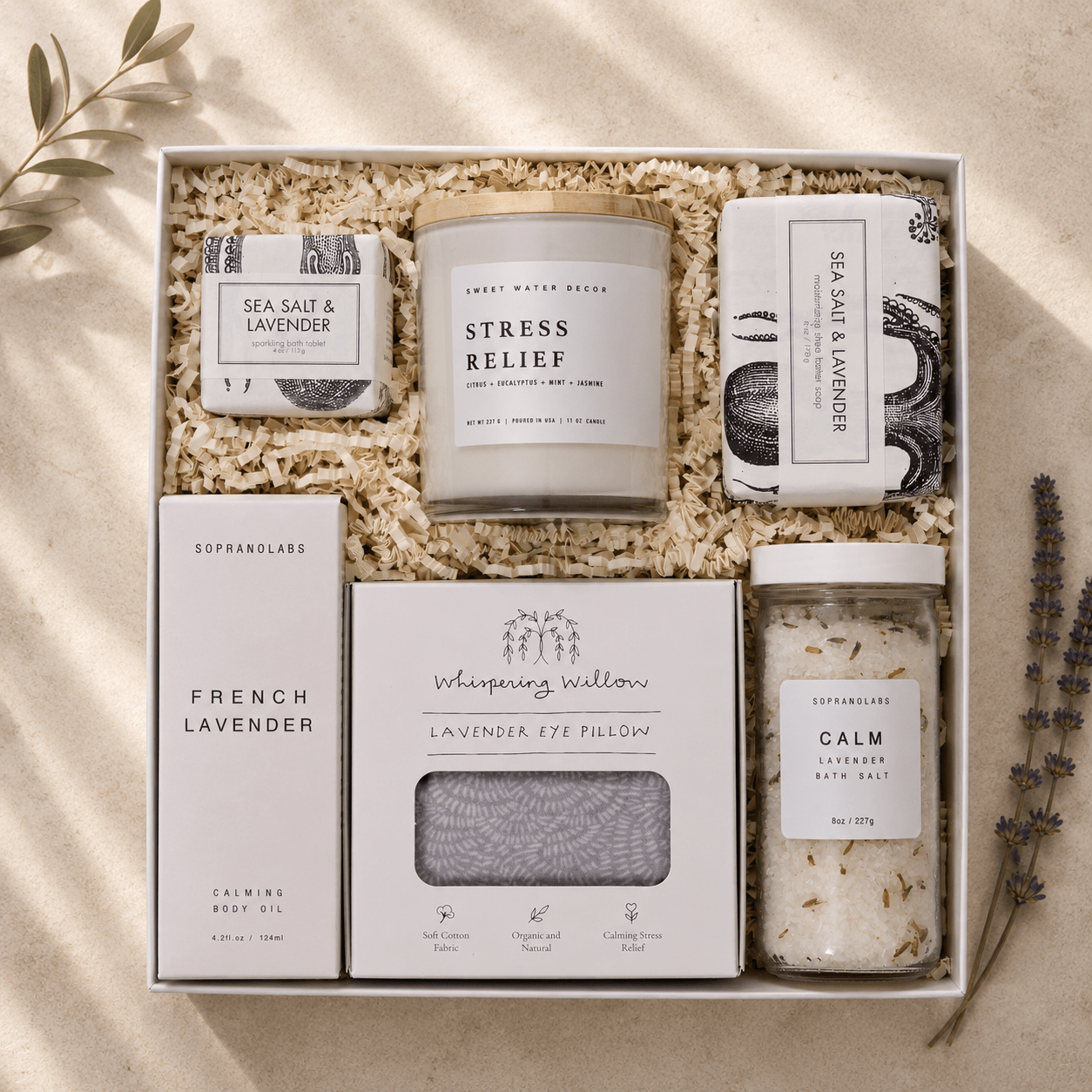 Peace & Comfort | Stress Relief Gift Box for Her - The Artisan Gift Boxes