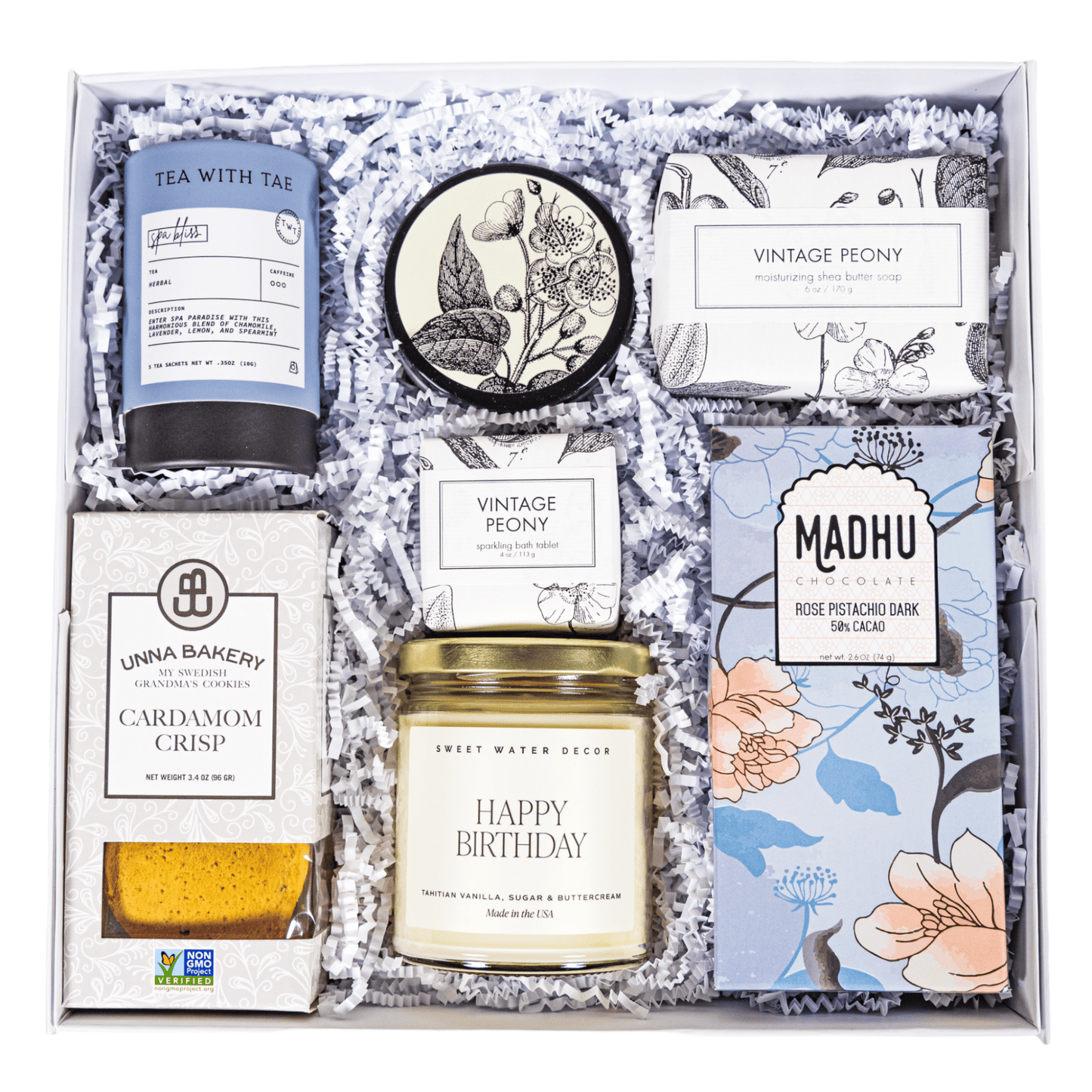 Happy Birthday Gift Box Peony - The Artisan Gift Boxes