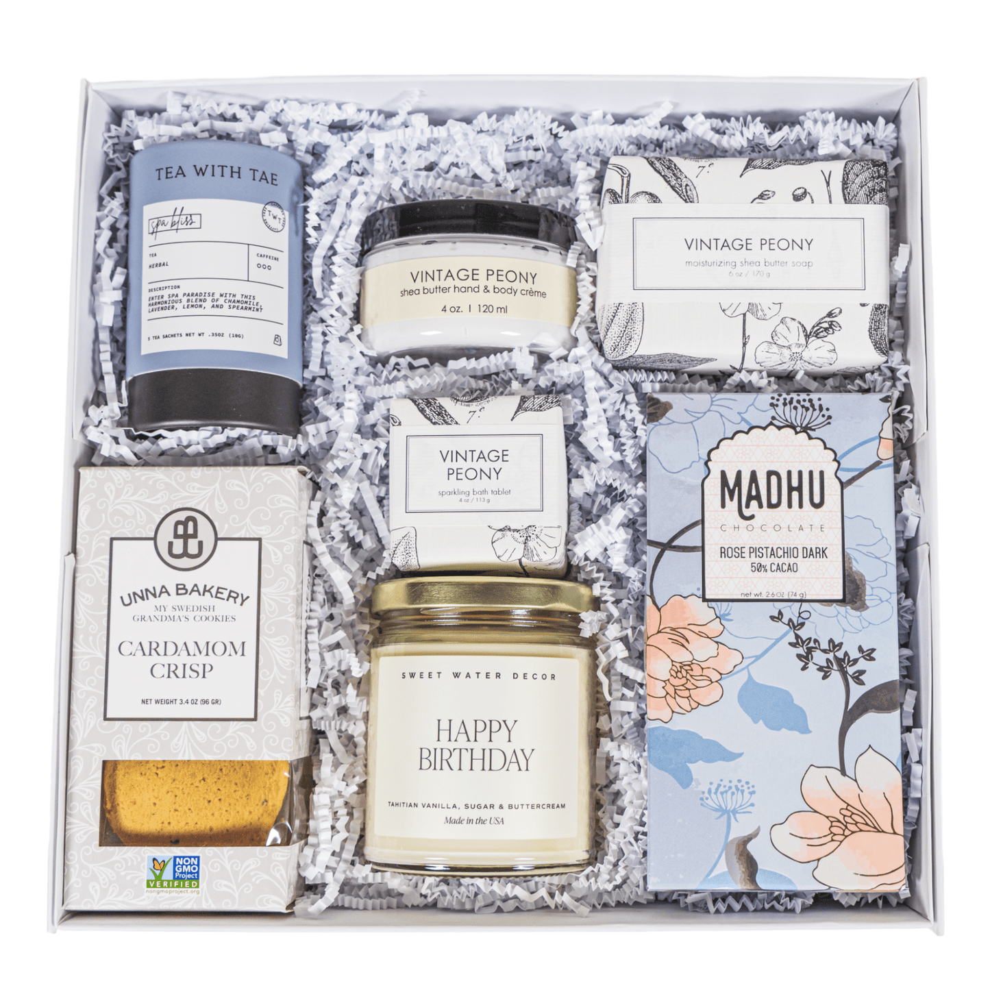 Happy Birthday Gift Box Peony - The Artisan Gift Boxes