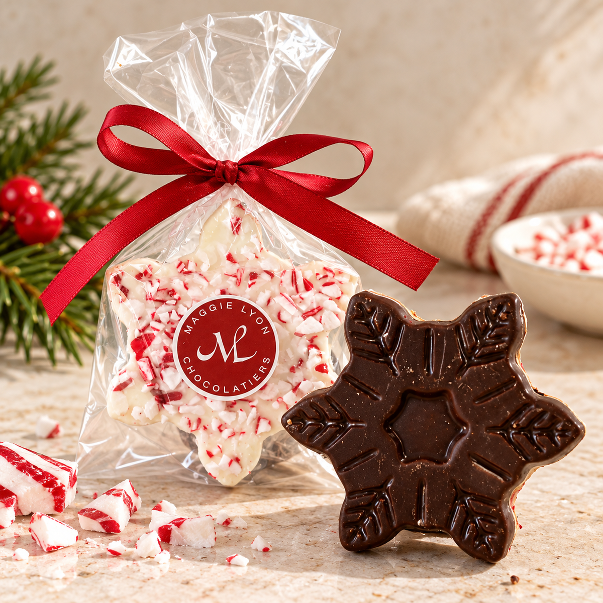 Maggie Lyon Peppermint Bark Snowflake