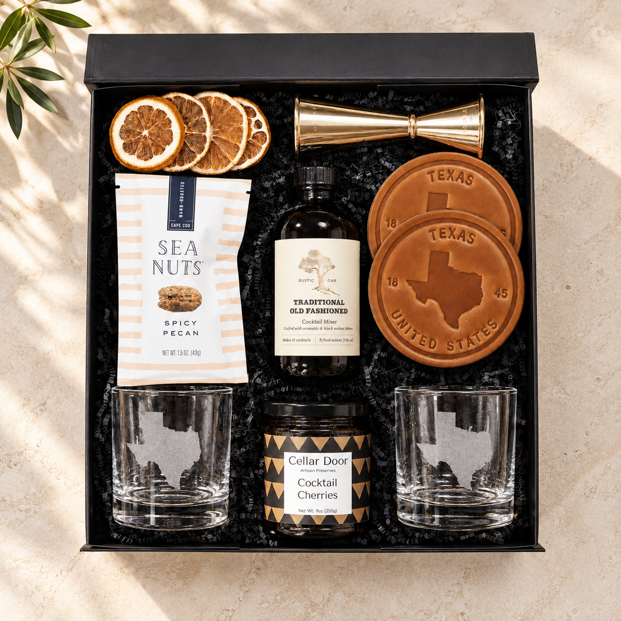 Texas Old Fashioned Deluxe Gift Set