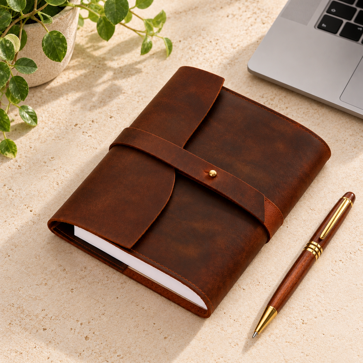 Leather Journal with A5 Notebook