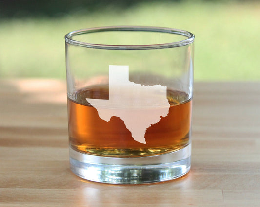 Texas Whiskey Rocks Glass - The Artisan Gift Boxes