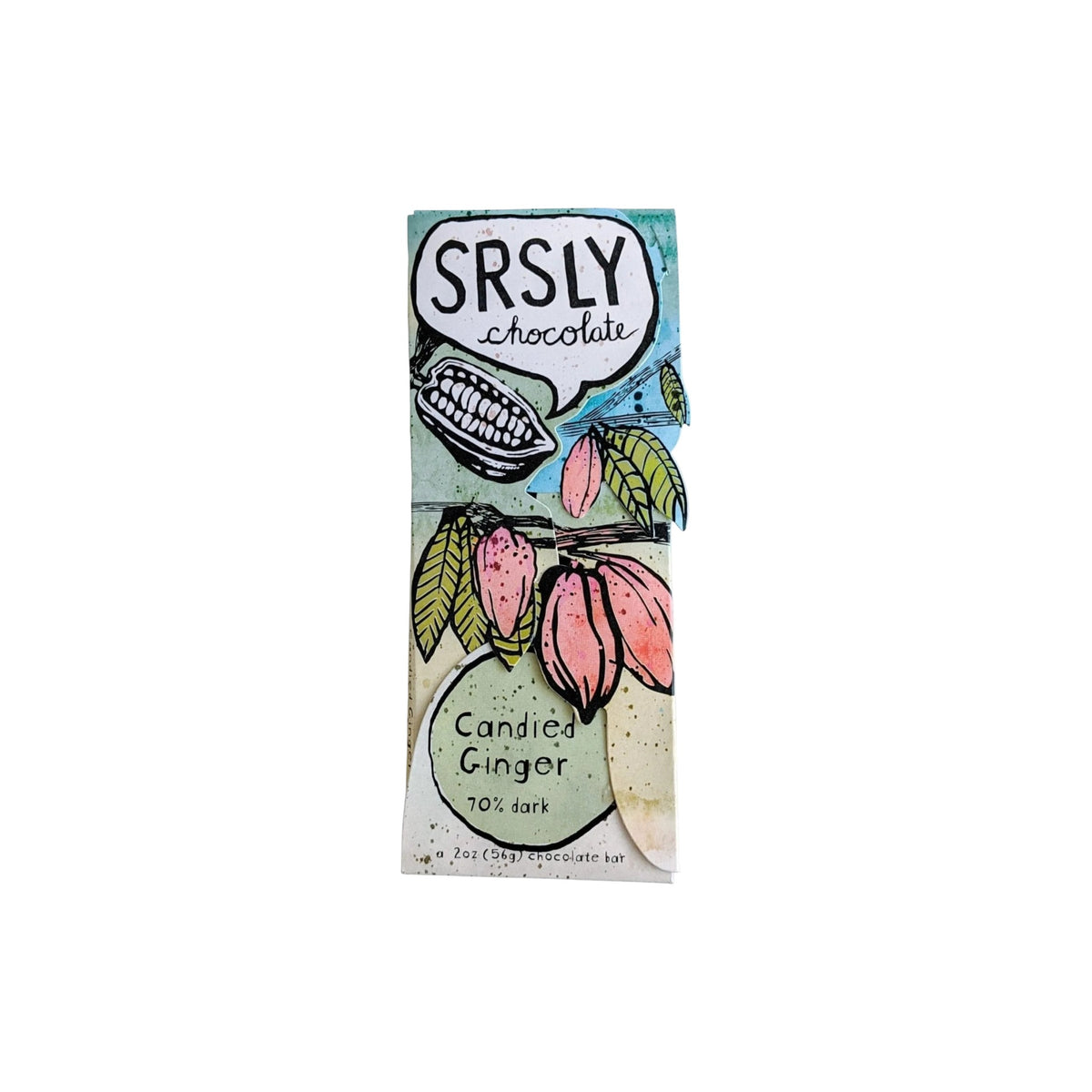 SRSLY Chocolate Bar Candied Ginger - The Artisan Gift Boxes