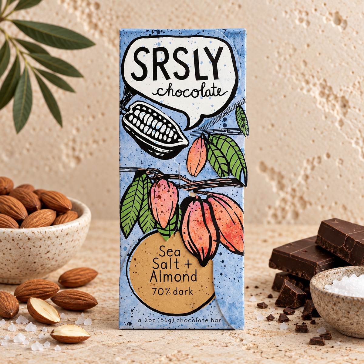 SRSLY Chocolate Bar Sea Salt + Almonds