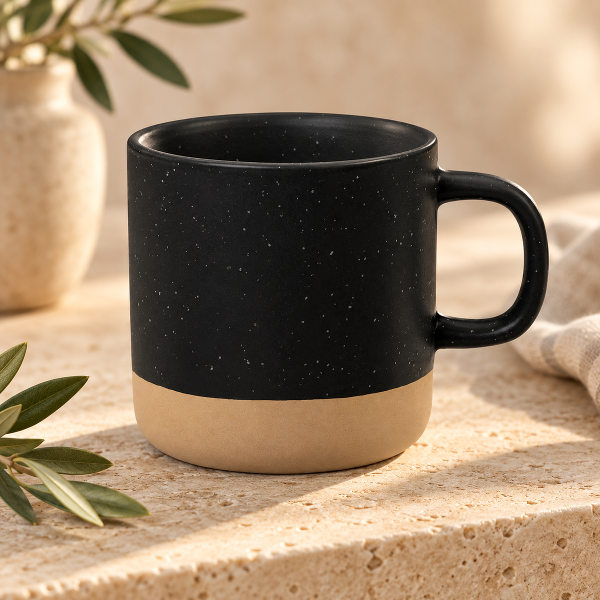 Black Ceramic Mug