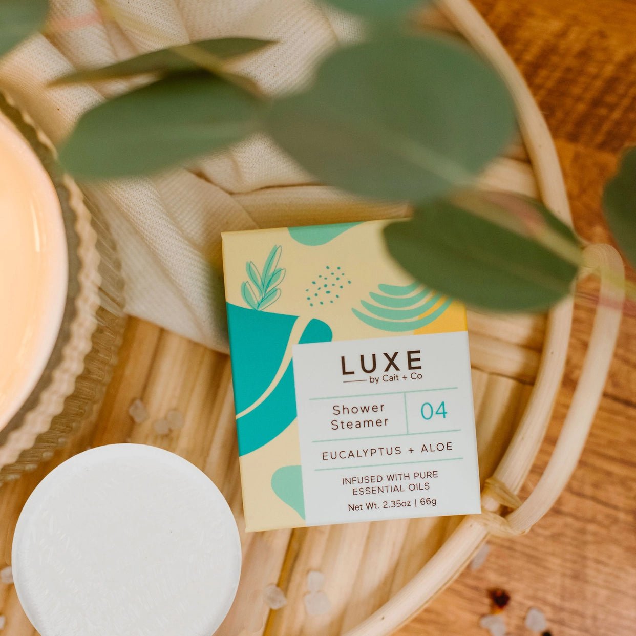 Cait + Co Luxe Shower Steamer Eucalyptus + Aloe - The Artisan Gift Boxes