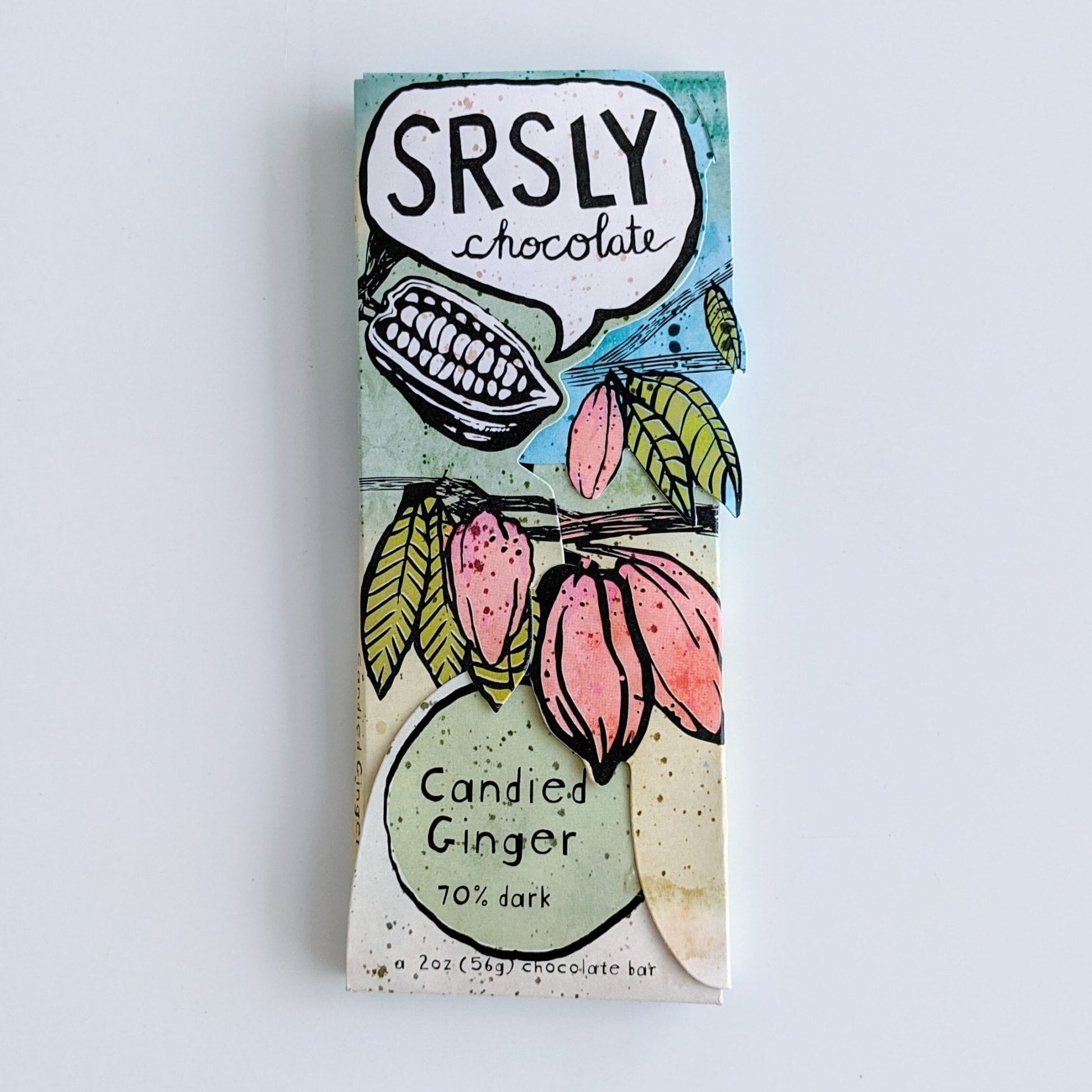 SRSLY Chocolate Bar Candied Ginger - The Artisan Gift Boxes