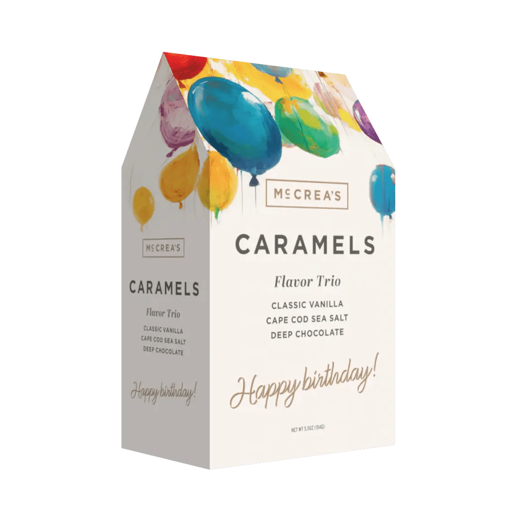 McCrea's Happy Birthday Gable Box Flavor Trio - The Artisan Gift Boxes