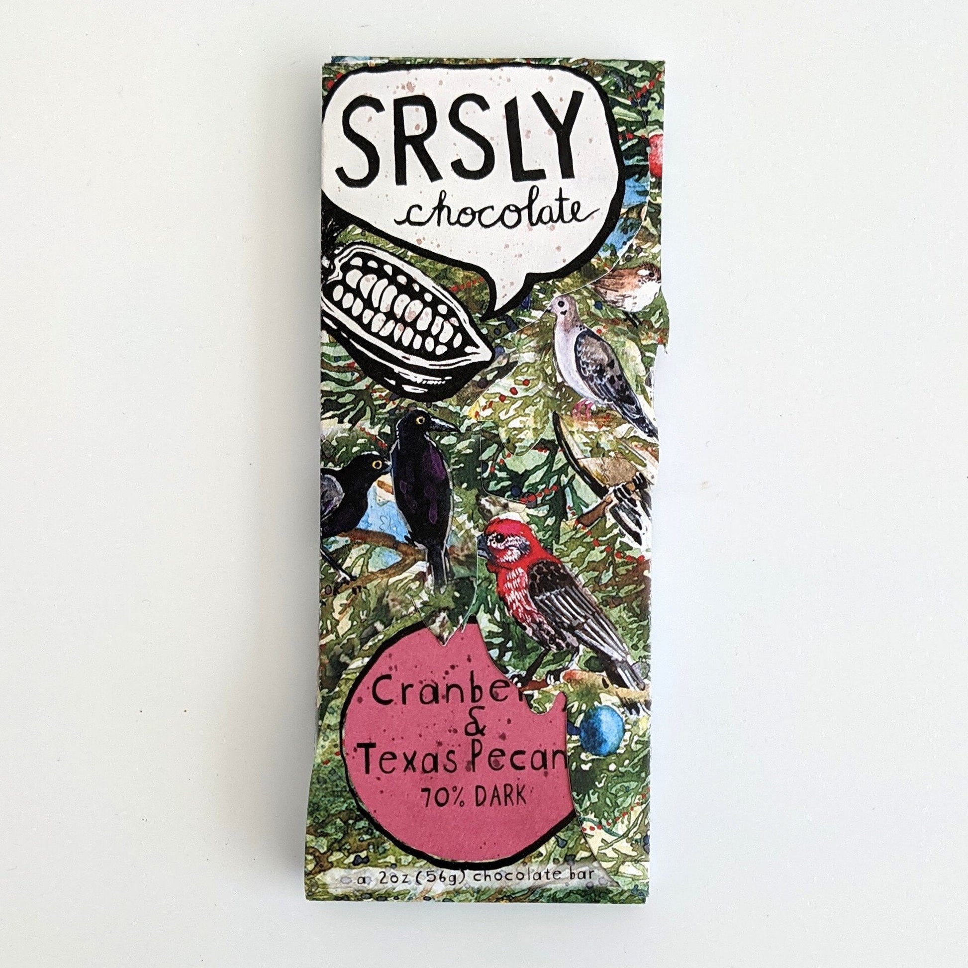 SRSLY Chocolate Bar Cranberry & Texas Pecans - The Artisan Gift Boxes