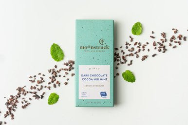 Moonstruck Minty Dark Chocolate Cocoa Nib Mint Bar - The Artisan Gift Boxes