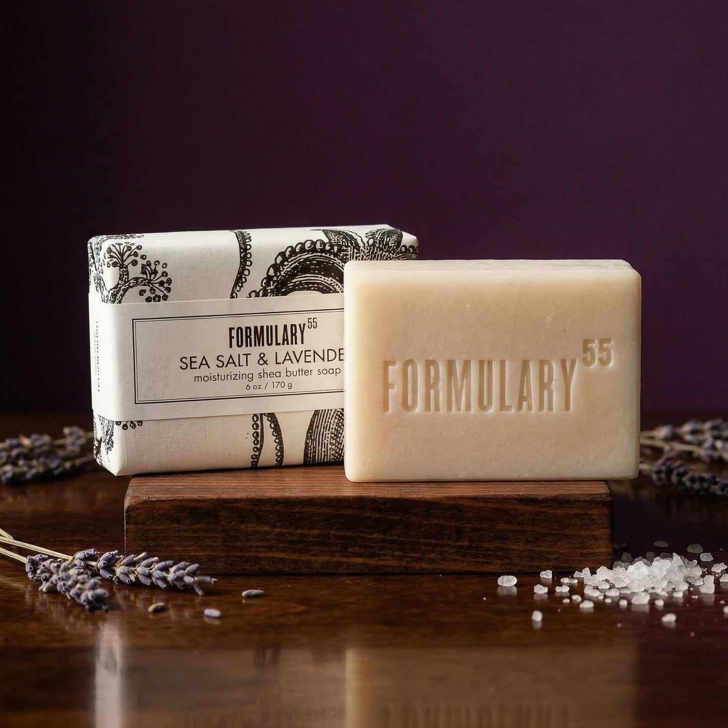 Formulary 55 Sea Salt & Lavender Shea Butter Soap Bar - The Artisan Gift Boxes