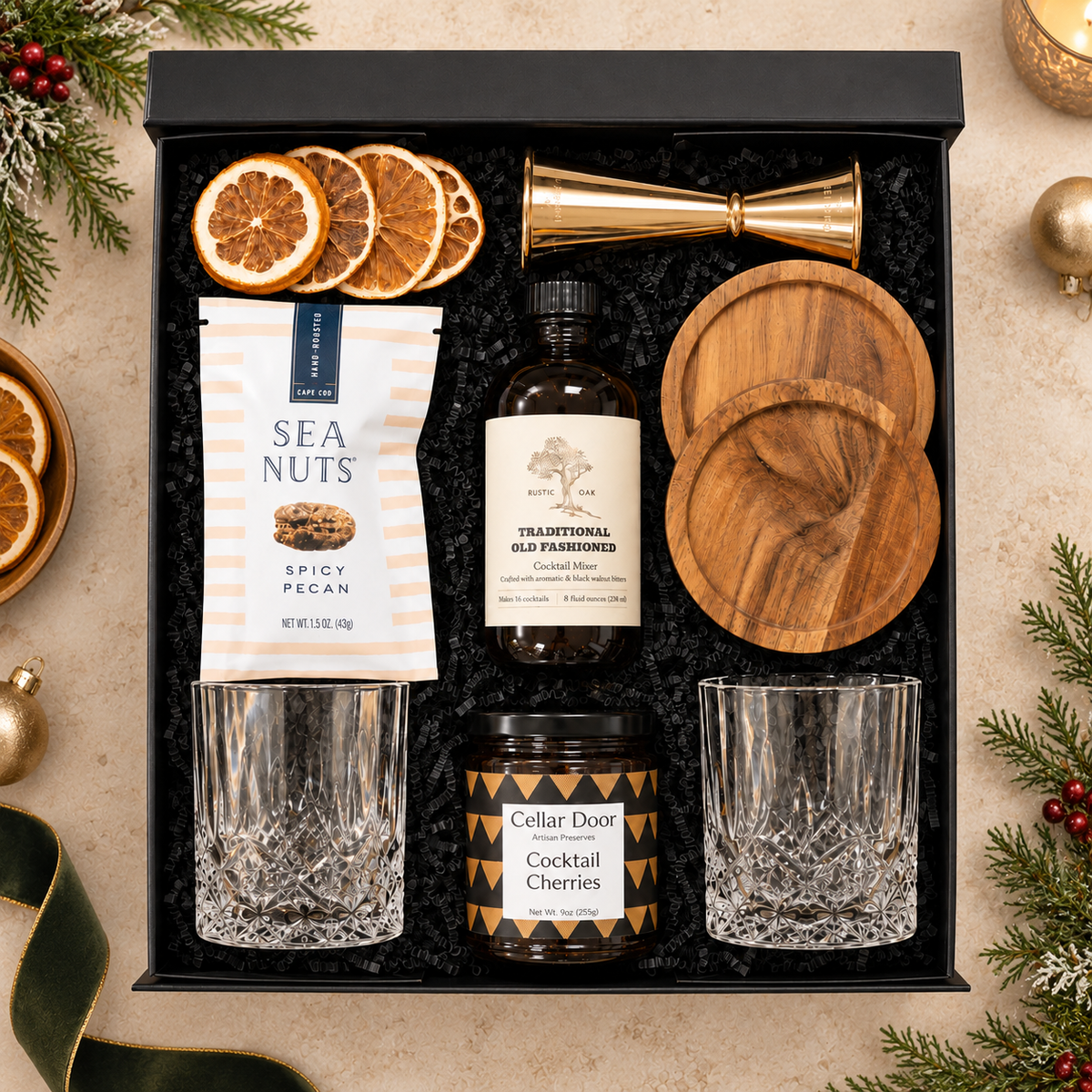 Holiday Old Fashioned Gift Set