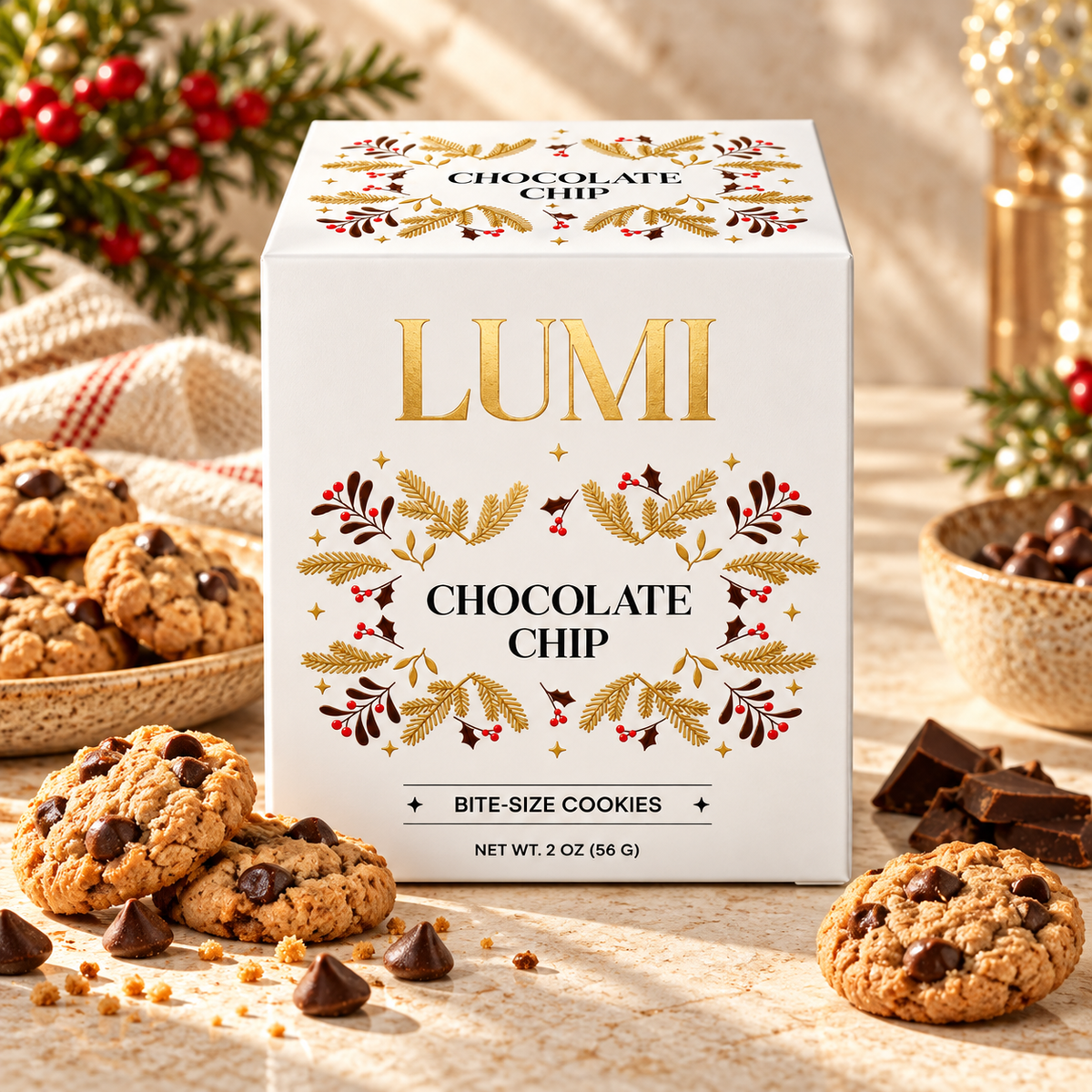 LUMI Holiday Chocolate Chip Cookies