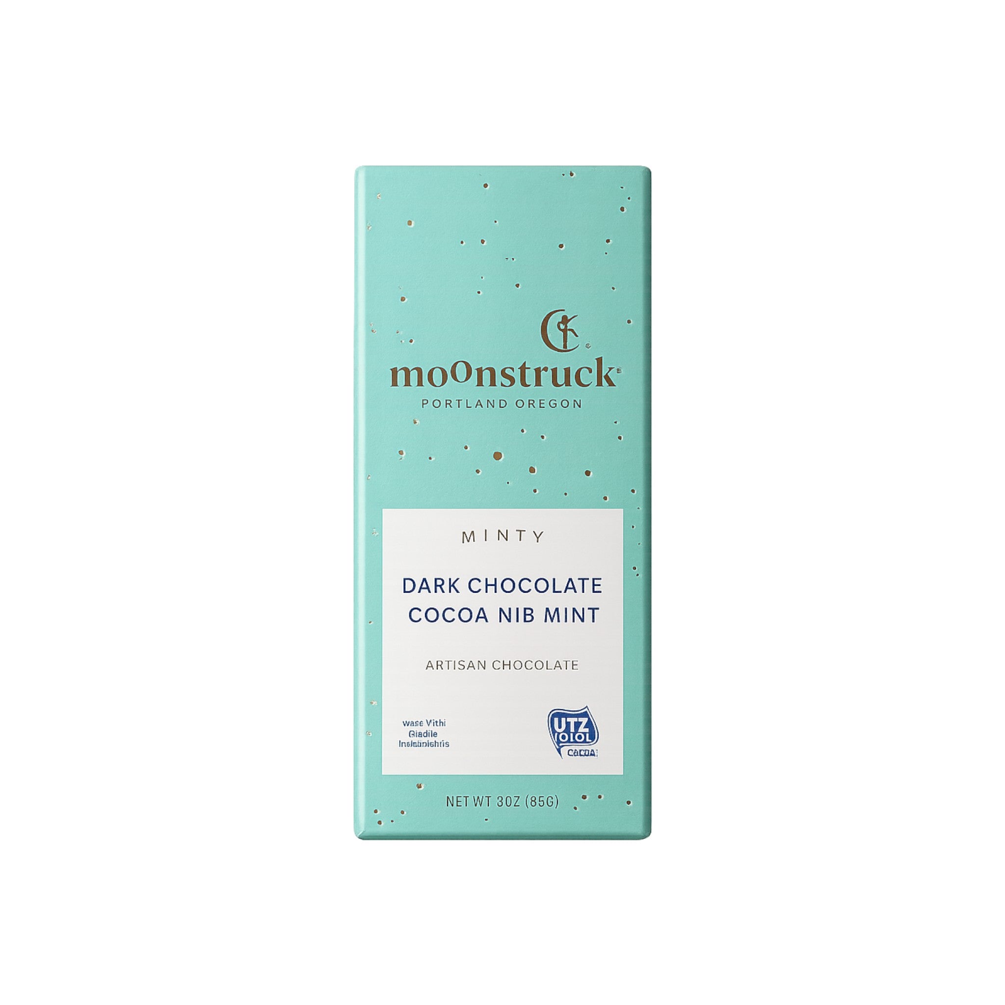 Moonstruck Minty Dark Chocolate Cocoa Nib Mint Bar - The Artisan Gift Boxes