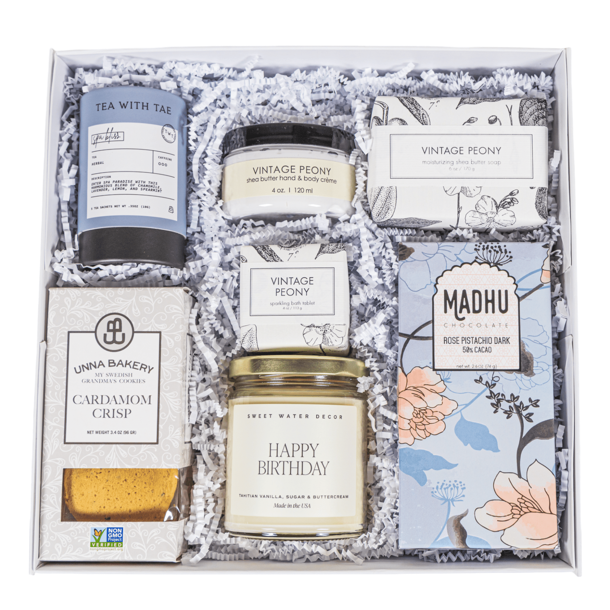 Happy Birthday Gift Box Peony - The Artisan Gift Boxes