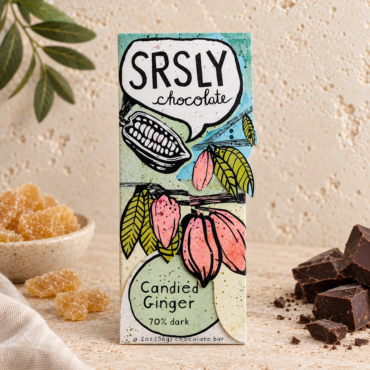 SRSLY Chocolate Bar Candied Ginger