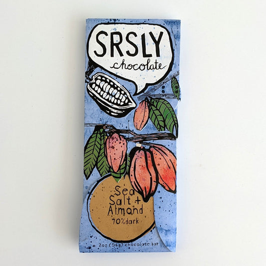 SRSLY Chocolate Bar Sea Salt + Almonds - The Artisan Gift Boxes