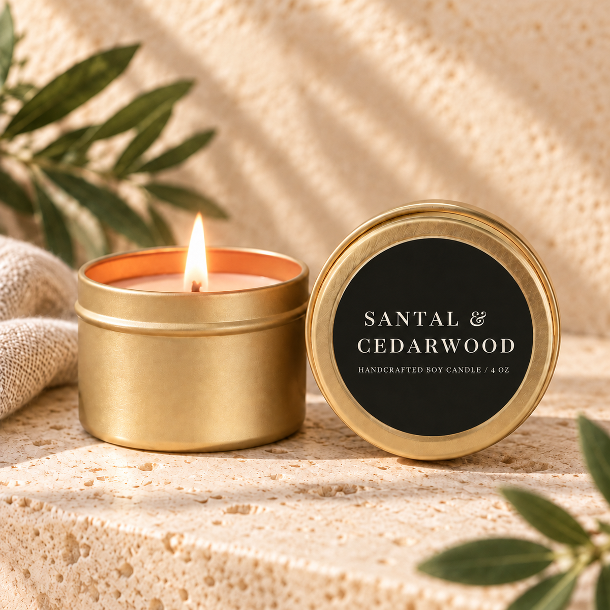 Benjamin Soap Co. Luxe Candle Santal & Cedarwood (4oz)