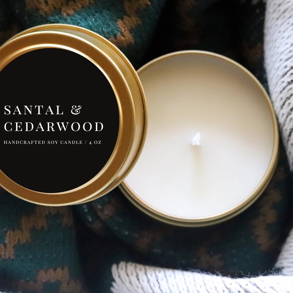 Benjamin Soap Co. Santal Cedarwood Candle - The Artisan Gift Boxes