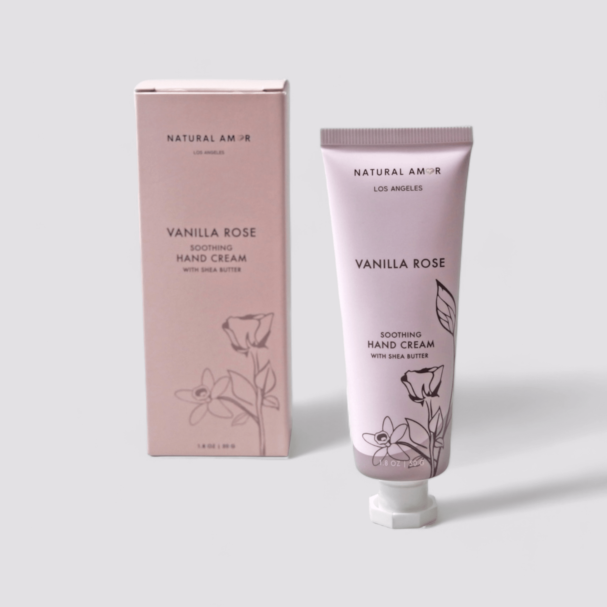 Natural Amor Rose Vanilla Hand Cream - The Artisan Gift Boxes