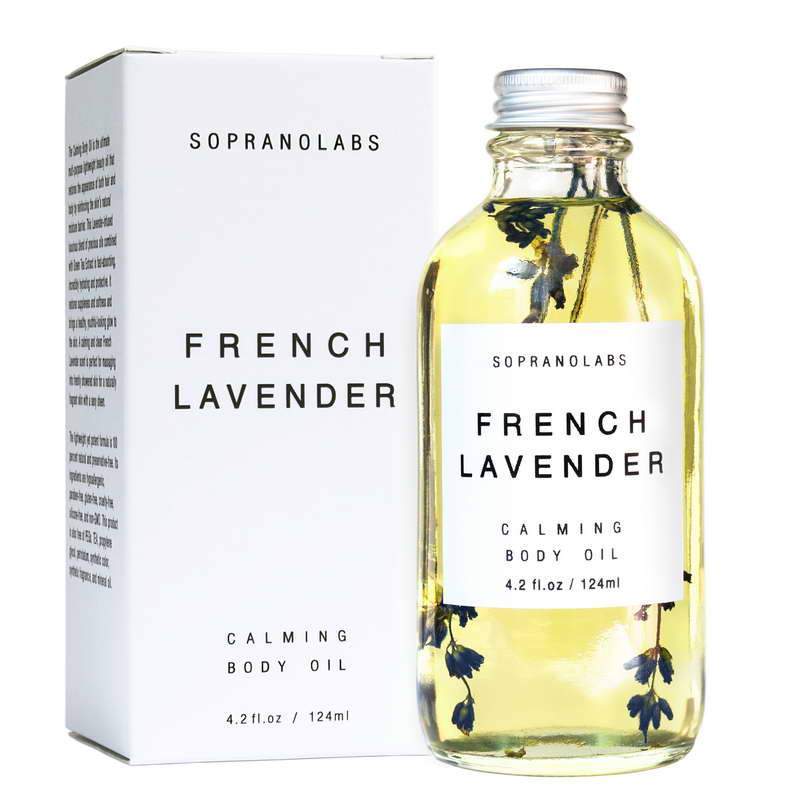 SopranoLabs French Lavender Calming Body Oil - The Artisan Gift Boxes