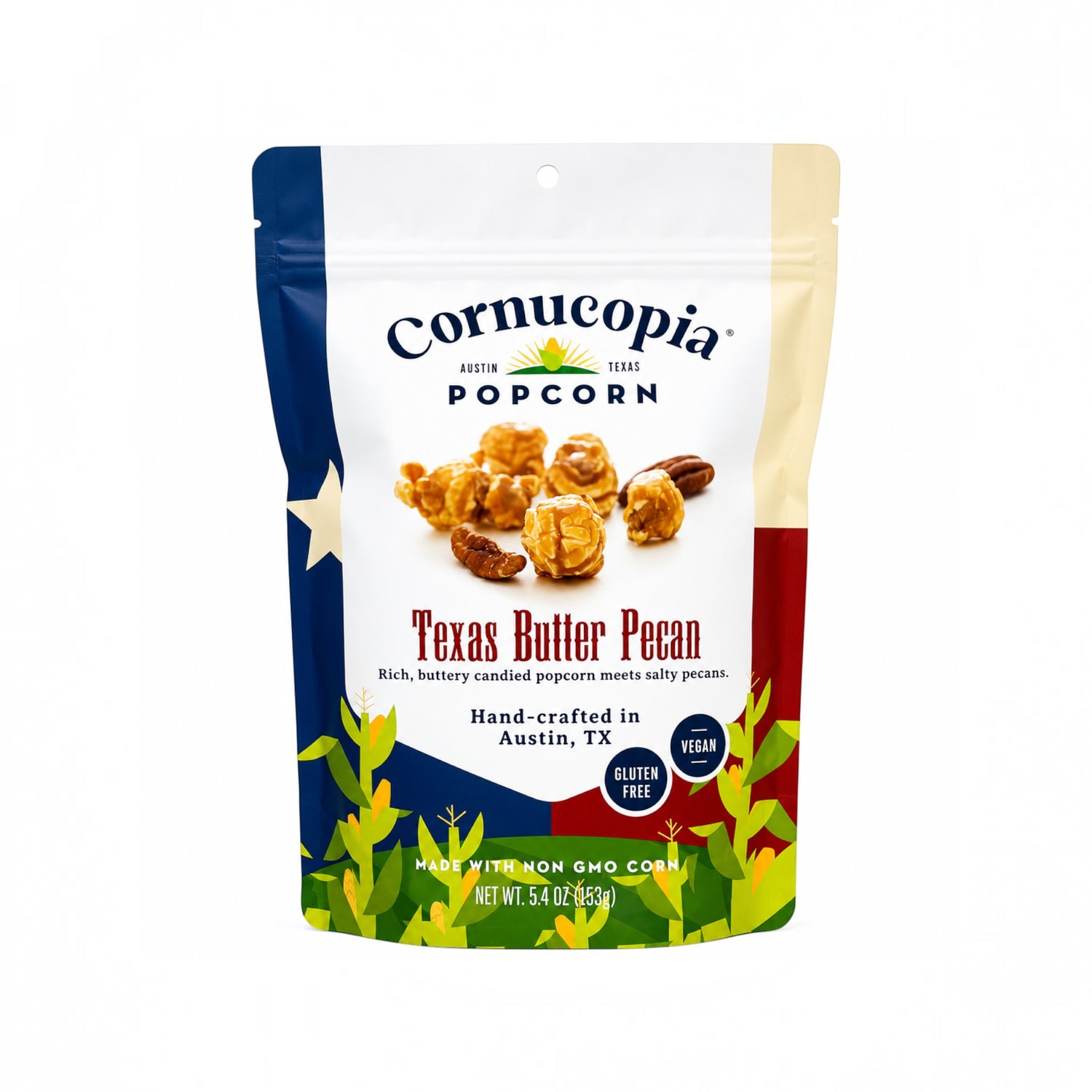 Cornucopia Popcorn Signature Bag Texas Butter Pecan - The Artisan Gift Boxes