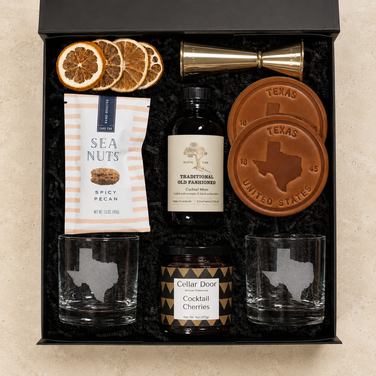 Texas Old Fashioned Deluxe Gift Box | Luxury Cocktail Gift Set