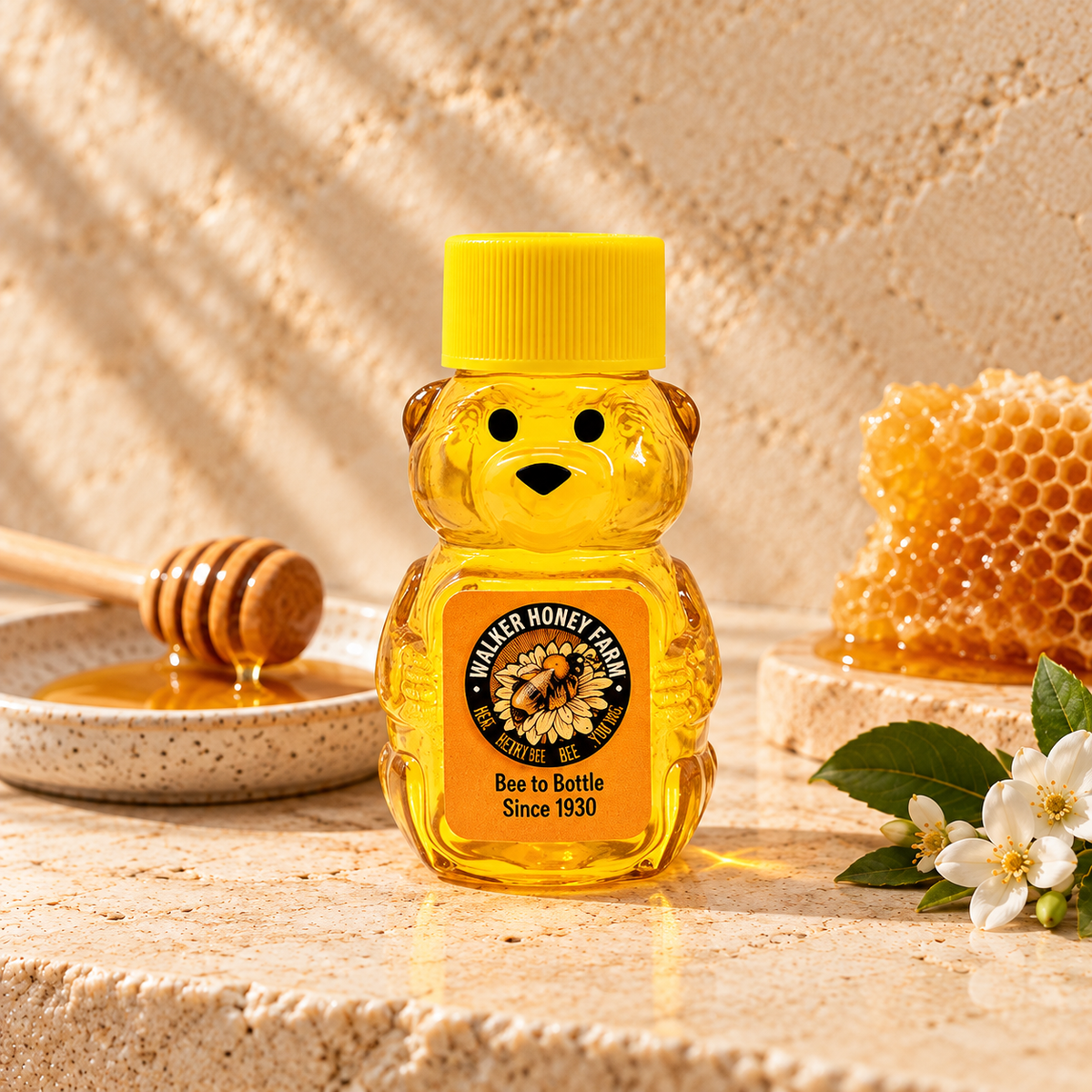 Walker Honey Farm Wildflower Honey Bear 2oz