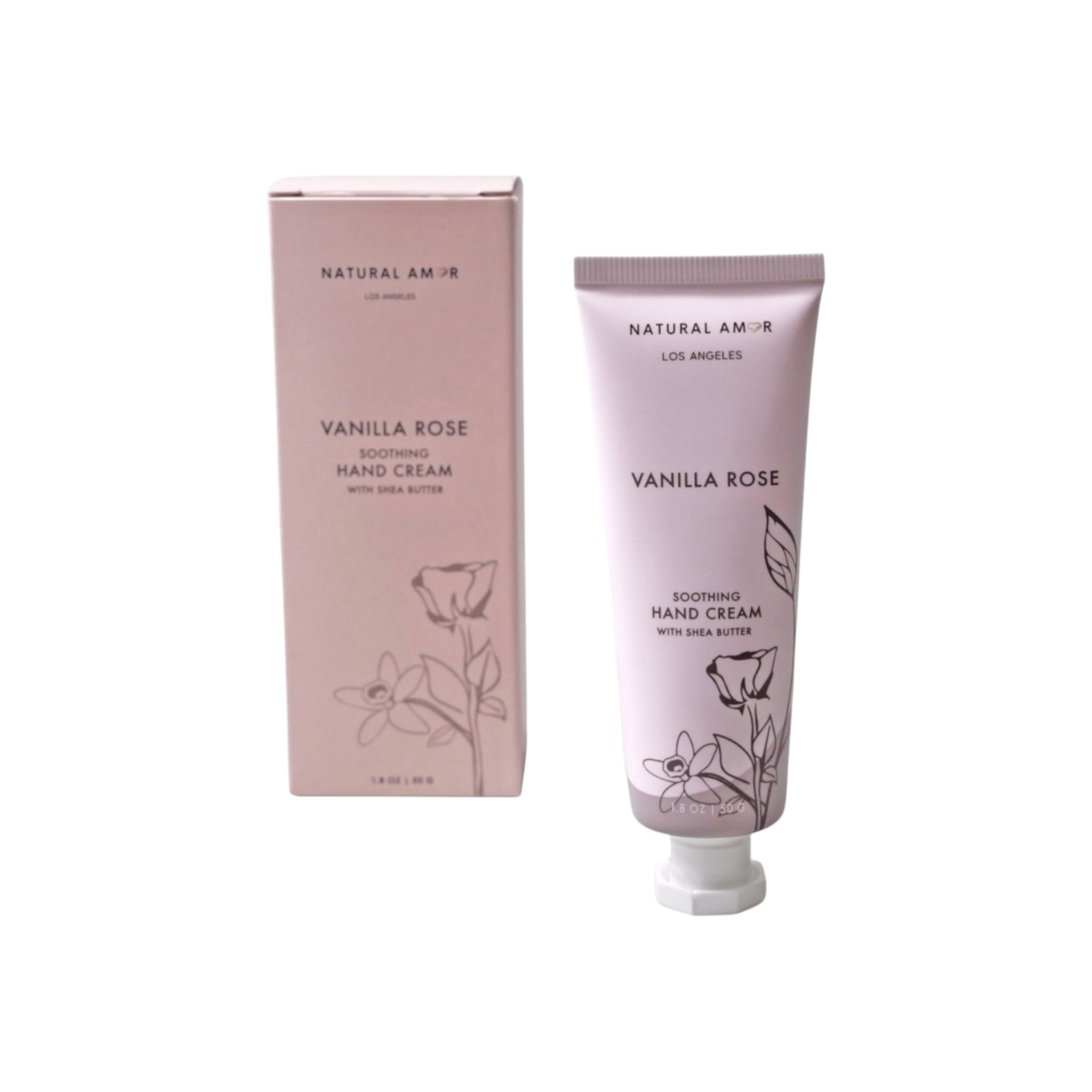 Natural Amor Rose Vanilla Hand Cream - The Artisan Gift Boxes