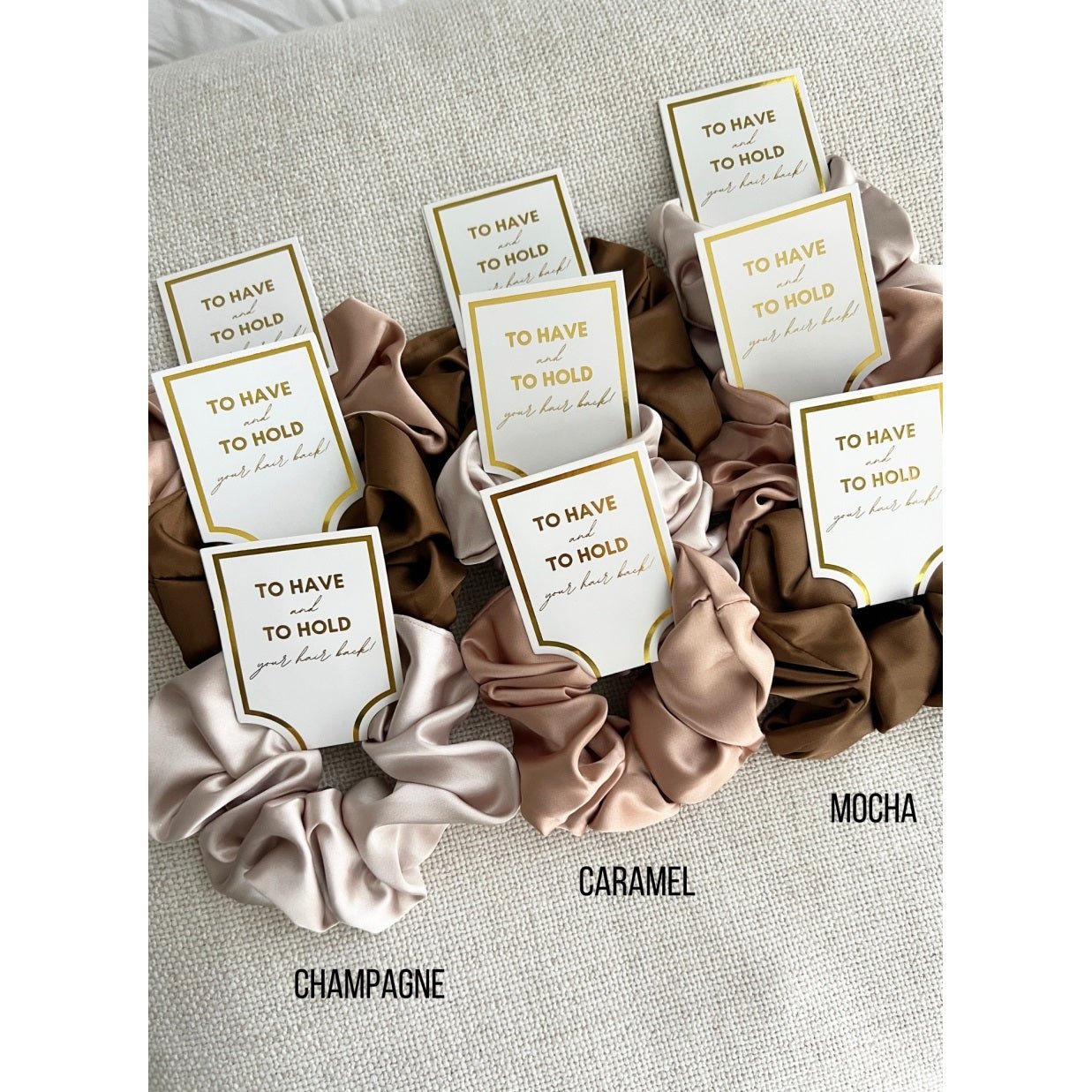 Silk Satin Soft Scrunchy - Champagne - The Artisan Gift Boxes