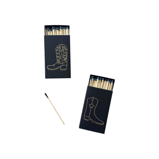 Stable Style Black Oversized Cowboy Boot Matches - The Artisan Gift Boxes
