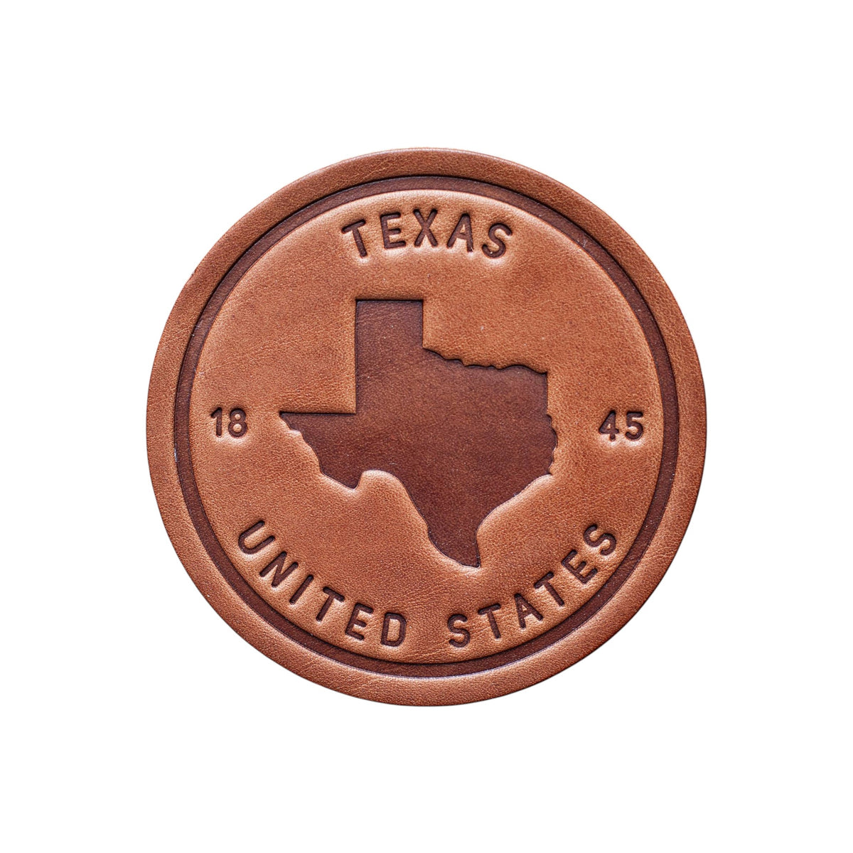 Texas State Silhouette Leather Coaster - The Artisan Gift Boxes