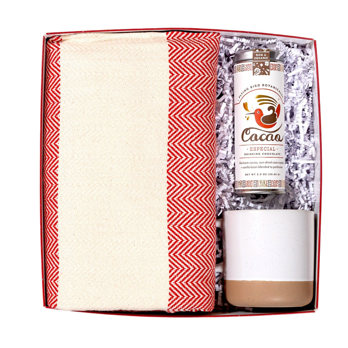Stay Cozy Gift Box blanket, Mug, Hot cocoa The Artisan Gift Boxes 