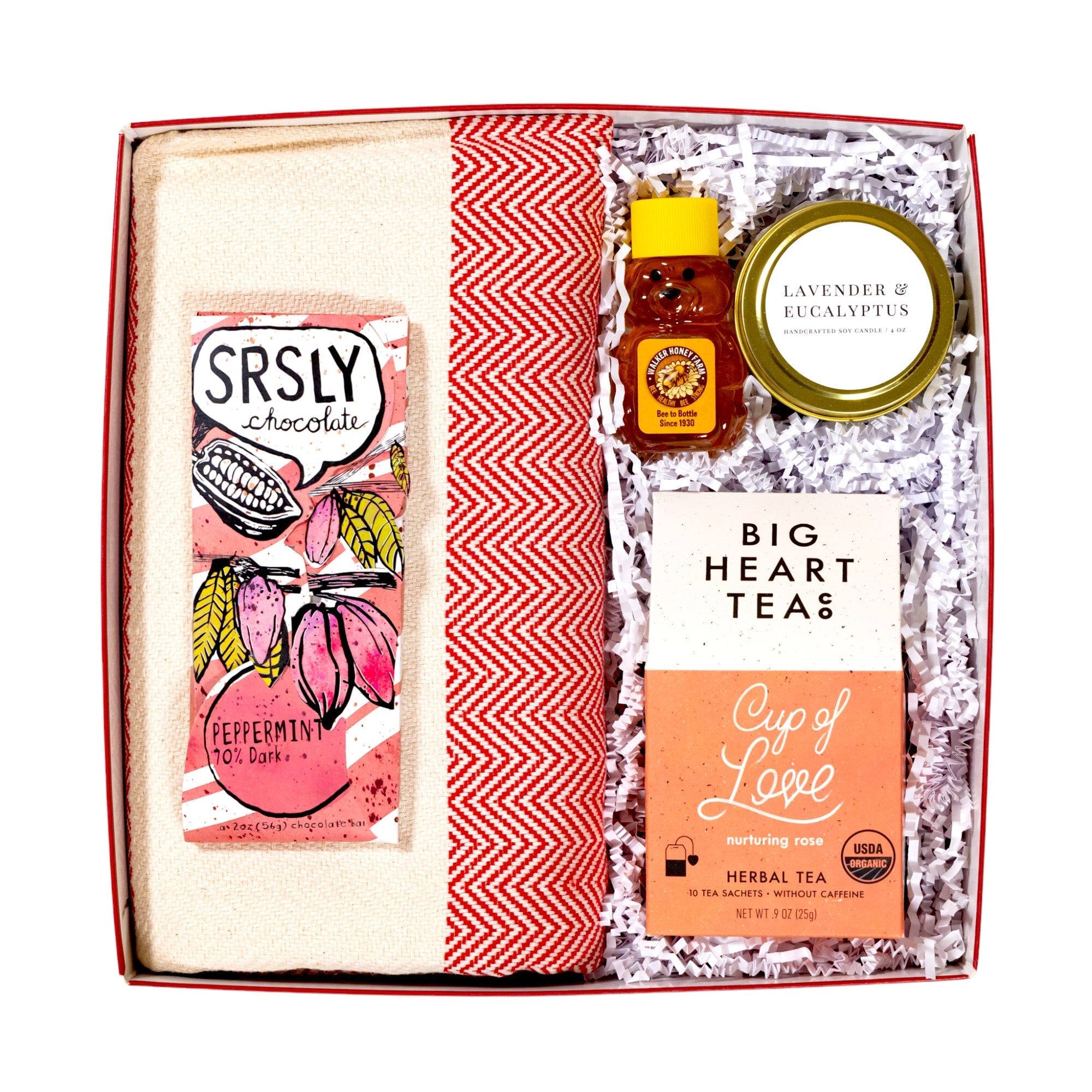 With Love! Blanket, Turkish towel, holiday soy candle, herbal tea The Artisan Gift Boxes 