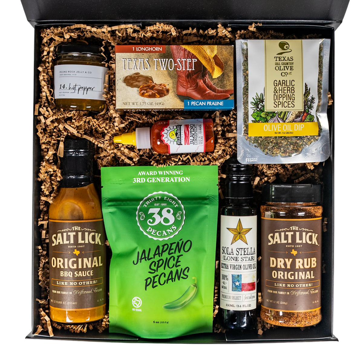 BBQ Gift Basket saltlick bbq sauce, texas foods The Artisan Gift Boxes 